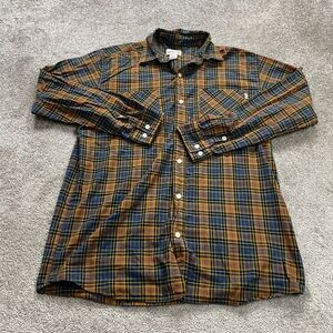 Carhartt Flannel Shirt Mens Large Multicolor Regular Plaid Long Sleeve Cotton